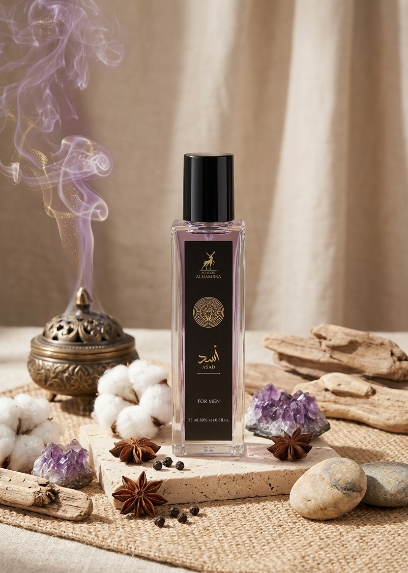 1781075970437 عطر جیبی مردانه الحمبرا مدل اَسَد - تصویر 1