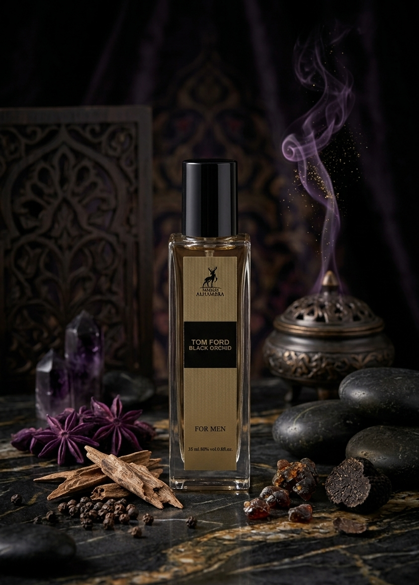 1781075970551 عطر جیبی مردانه الحمبرا مدل TOM FORD BLACH ORCHID - تصویر 1